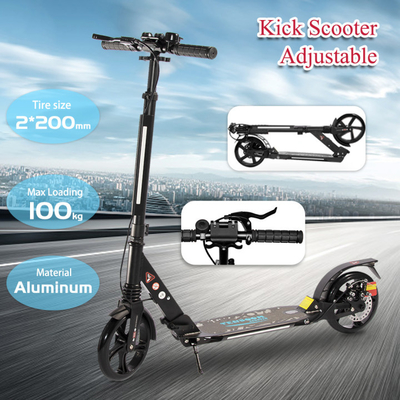 Foldable 120kg Aluminum Kick Scooter CE Adult Two Wheel Scooter