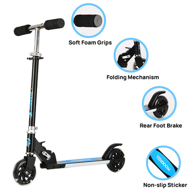 Aluminum alloy Two Wheel Kick Scooter Pedal With LED Light